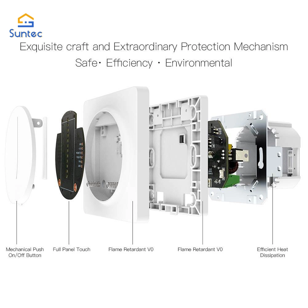 O WiFi/Zigbee Smart Touch luz de LED do interruptor de luz da intensidade e controle de RF