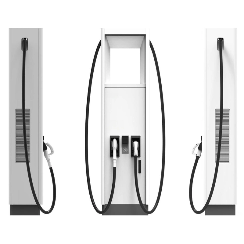 Estação de carregamento elétrica para veículos elétricos (EV) de 120 kW e 120 kW com venda a quente de corrente contínua (DC) Carregador de veículo elétrico (EV) Super público com CCS GB/T CHAdeMO Tampão