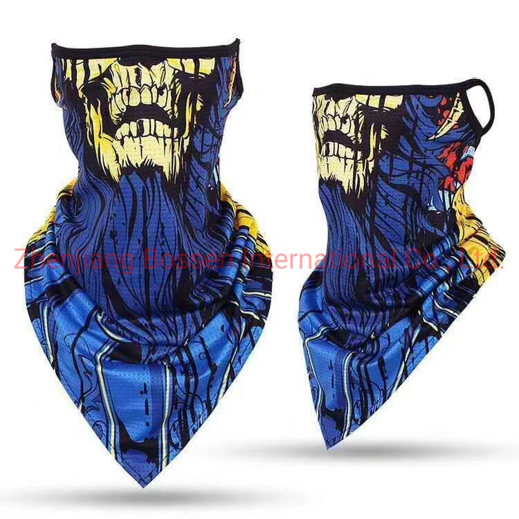 China Supplier OEM Customized Print Quick Drying Cooling Biker Motorcycle Summer Face Mask with Ear Loop