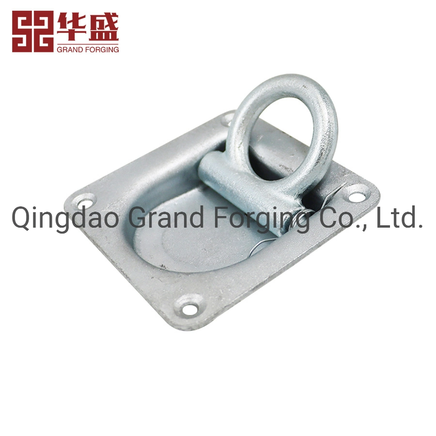 Galvanized Steel Trailer Tie Down Recessed Anchor Lashing Ring with Plate