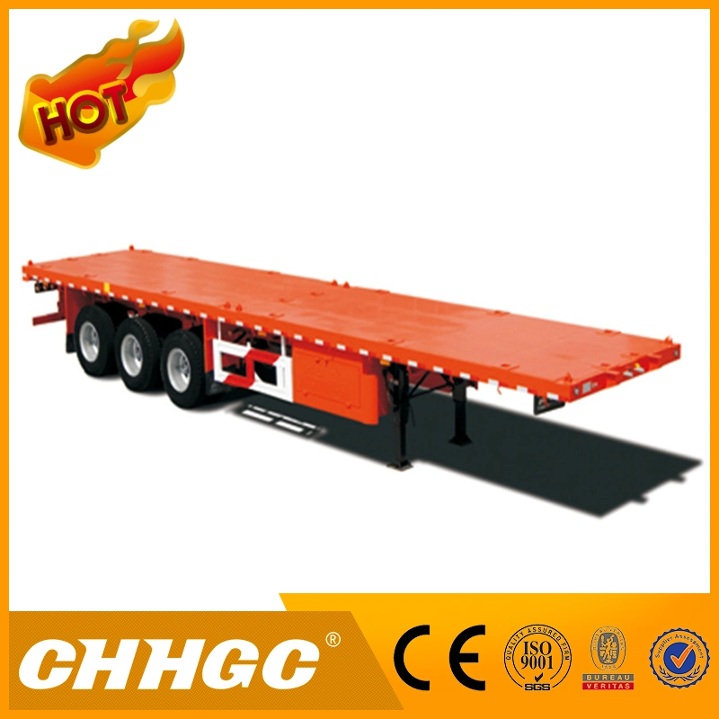 3 Axle Flatbed Container Semi Trailer Semi Truck