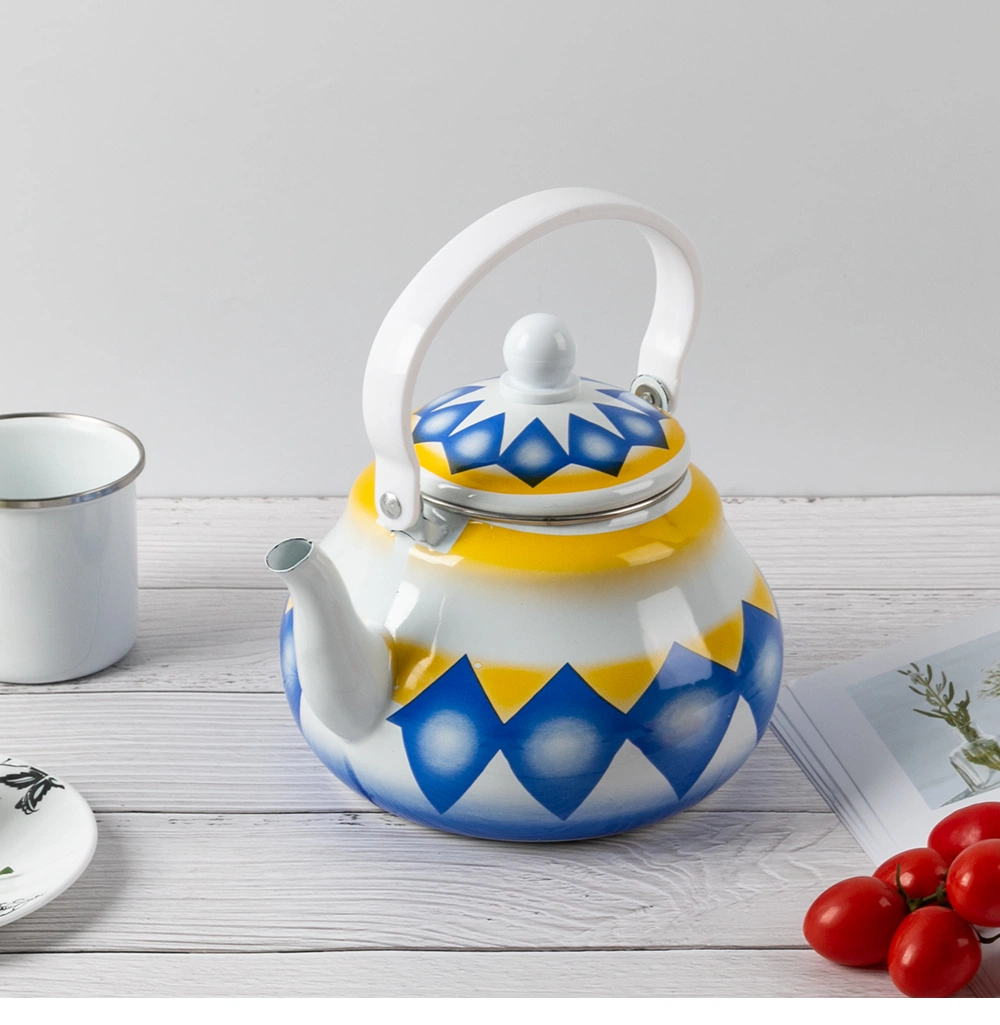 1.5L Factory Goods Stocks Tea Pot Cookware Camping Saudi Arabic Enamel Kettle Set