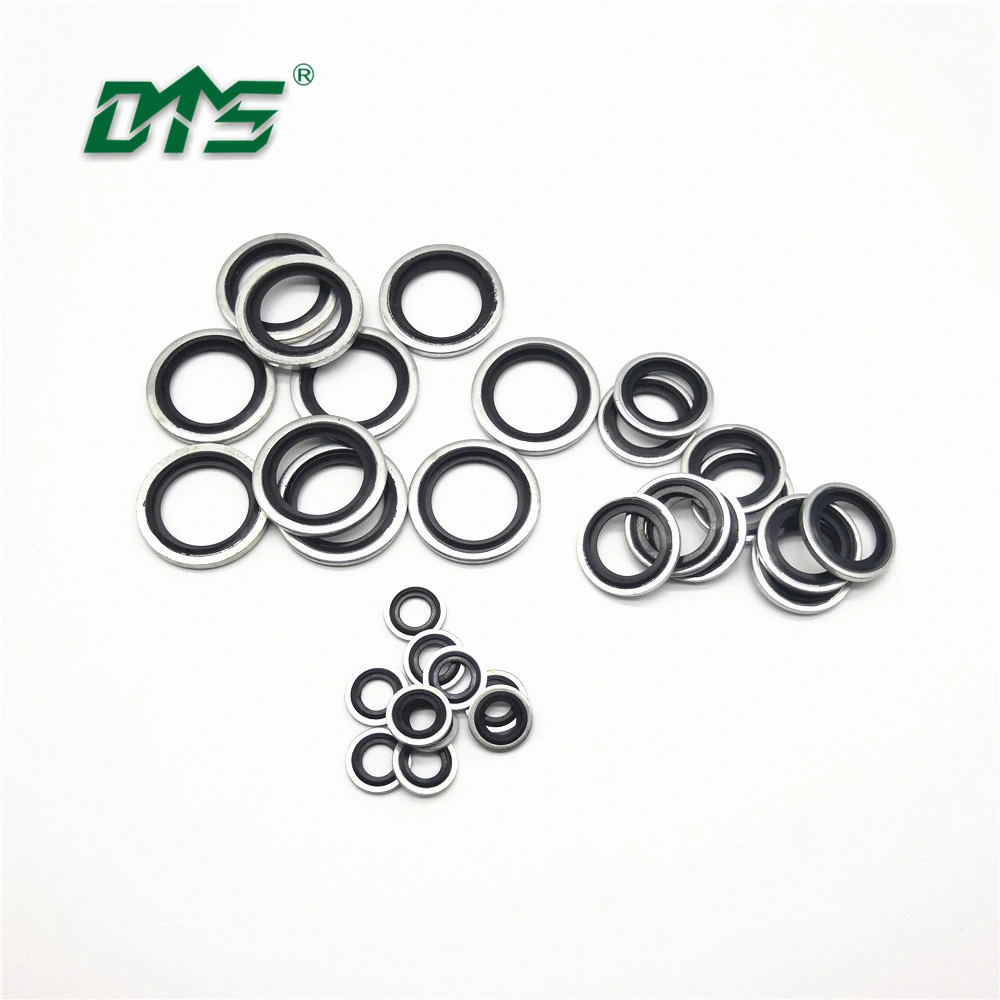 Black Rubber NBR/FKM+ Metal Bonded Gasket and Self-Centering Bonded Seal