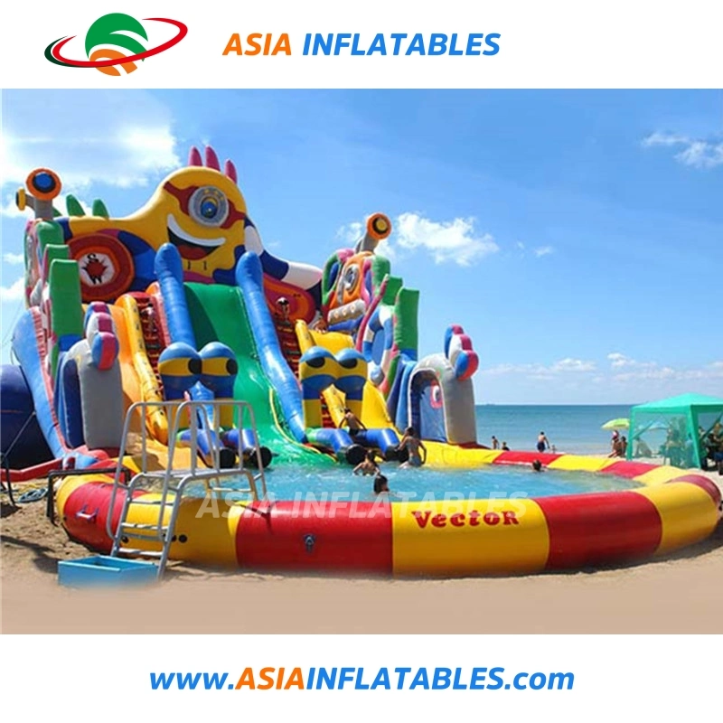 Custom Inflatable Water Park with Slide for Pool