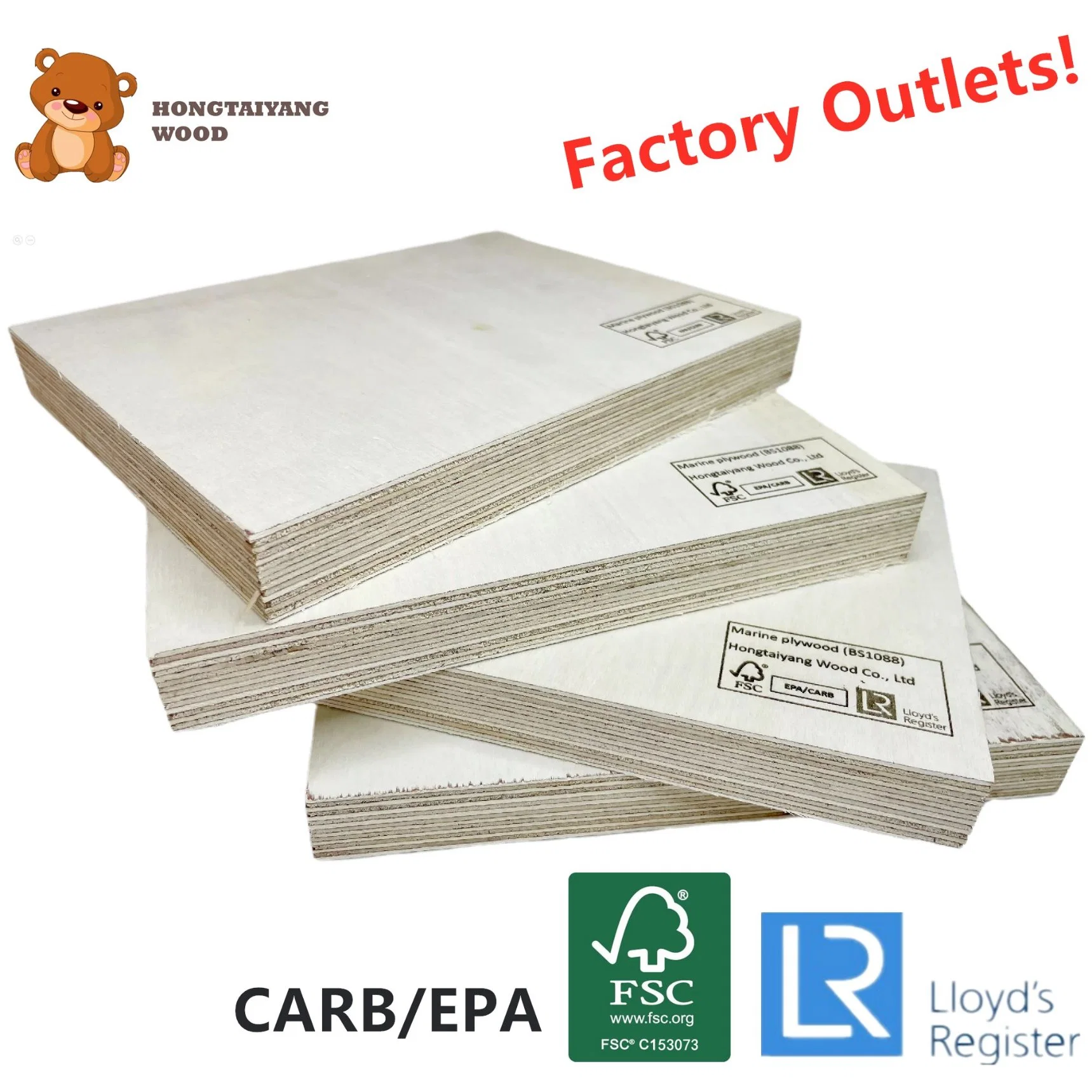 18mm Wholesale/Supplier Melamine Plywood Board Sheet Poplar Core with FSC EPA Carb