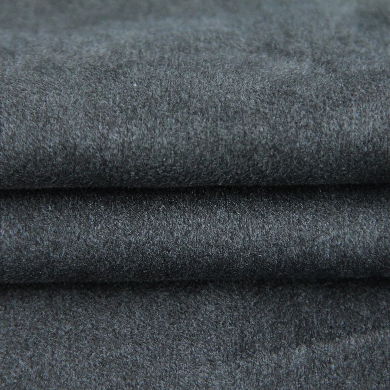 Dark Grey Fashion 100%Polyester Textiles Suede Fabric for Garment/Dress/Trench Coat