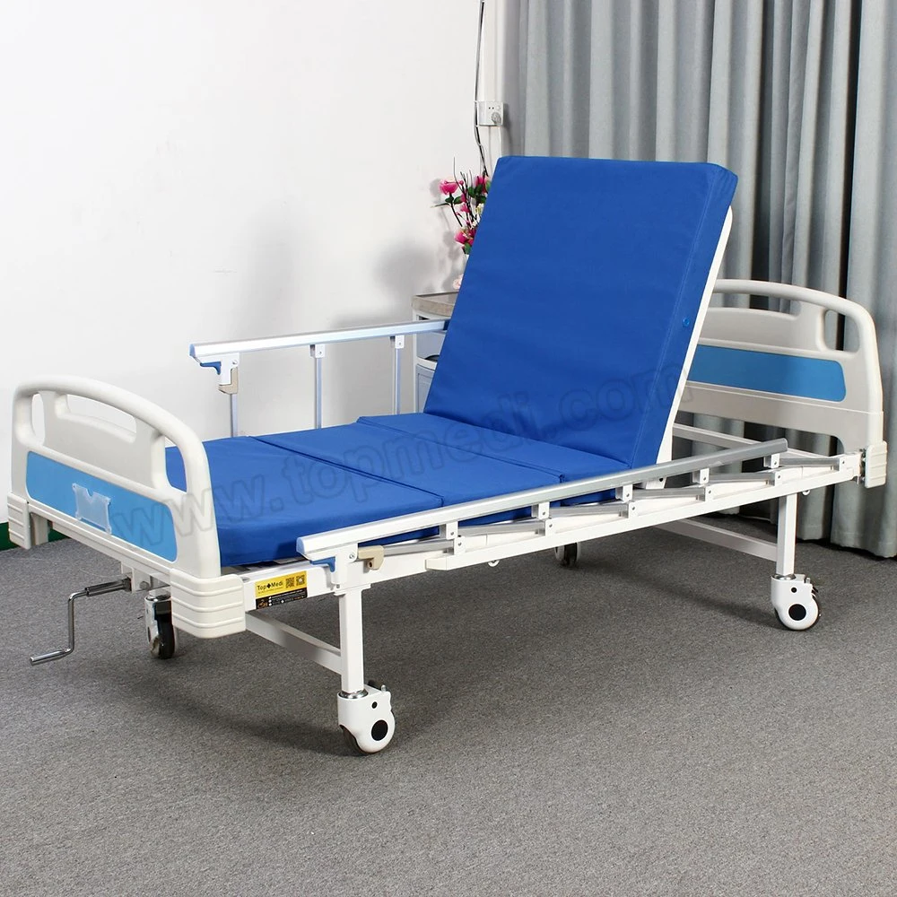 Una manivela manual Semi-Fowler cama de hospital