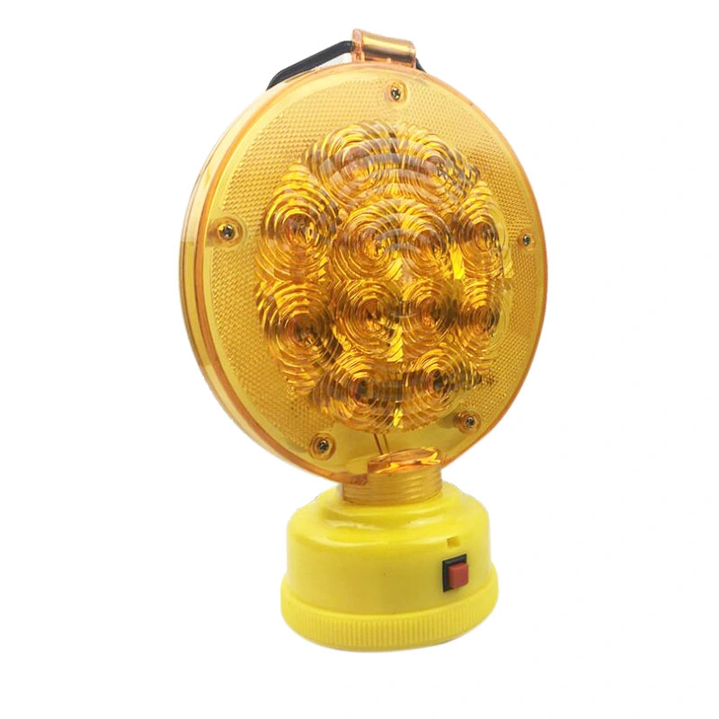 Single Face Battery Road Construction Warning Flashing Lamp with Magnet