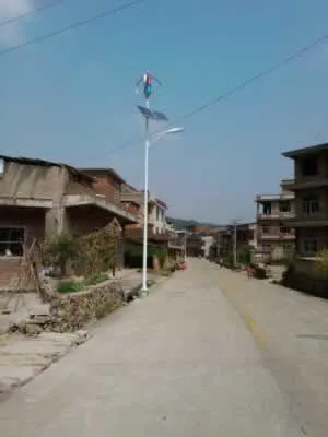 300W Wind Turbine and Solar Panel Lighting System on The Highway