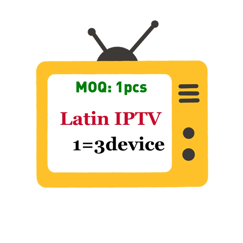 Latino IPTV pour l'Amérique du Sud Colombie Venezuela Guyana Suriname Equateur Pérou Brésil Bolivie support 1 ligne pour 3 connexions