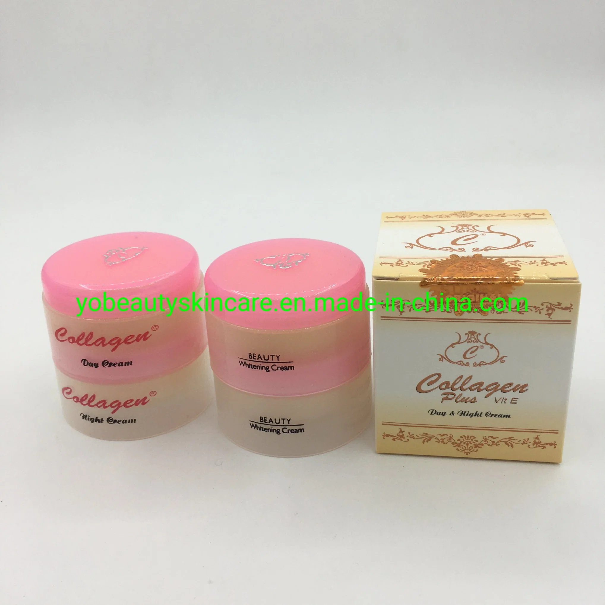 New Package Collagen Vitamin Plus Vit E Face Beauty Skin Care Day and Night Cream