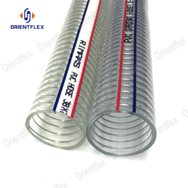 PVC Spiral Steel Wire Reinforced Vinyl Hoses Plastic Hose