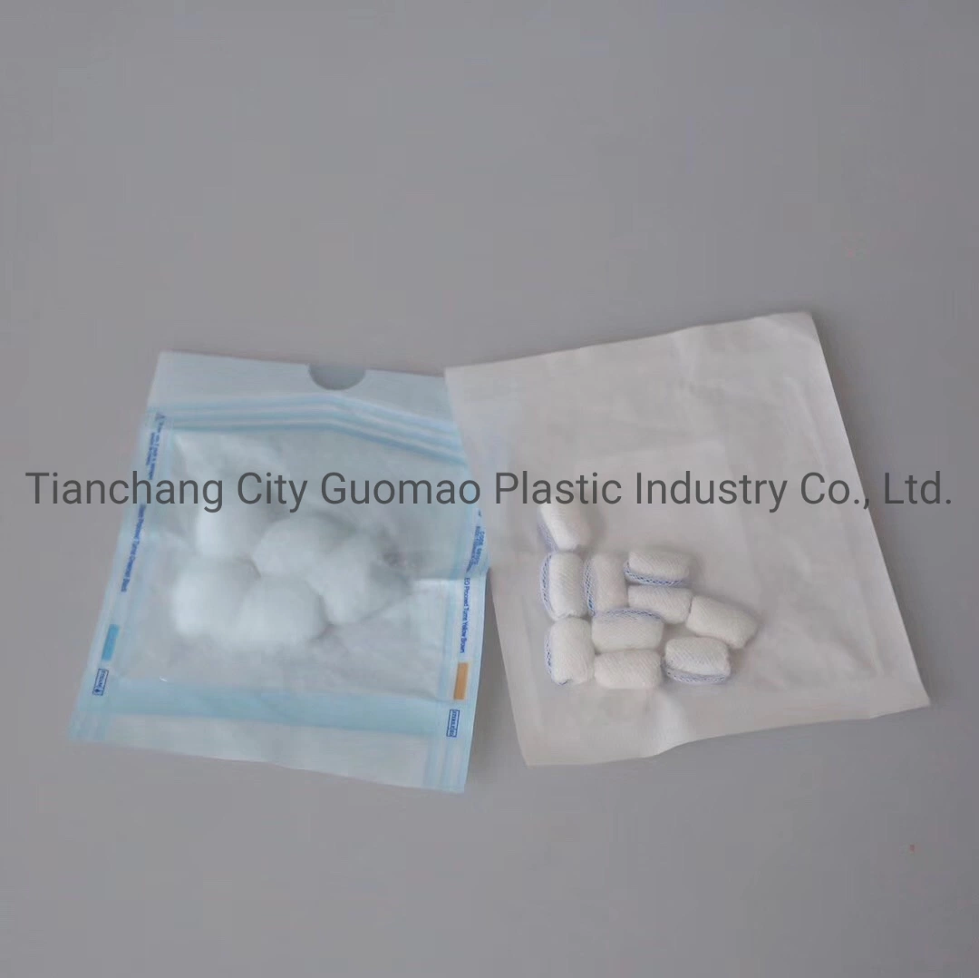 Emballage de stérilisation à l'EO jetable médical stérilisation à l'écran plasma pochette en rouleau plat