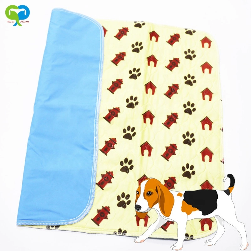 Formación personalizada Pad reutilizable Pet imprimen lavable almohadillas de pis de perro