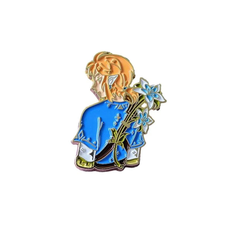 Suzhou Custom Fashion Design Zelda Charakter Cartoon Soft Hard Emaille Logo Metall Abzeichen Glitter Lapel Pin