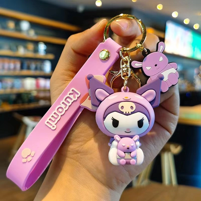 Новый выпуск Sanrio Ruunjoy Keychains силиконового герметика с кольцом цепочки ключей ПВХ Sanrio Sanrio аксессуары оптовая торговля пультов управления