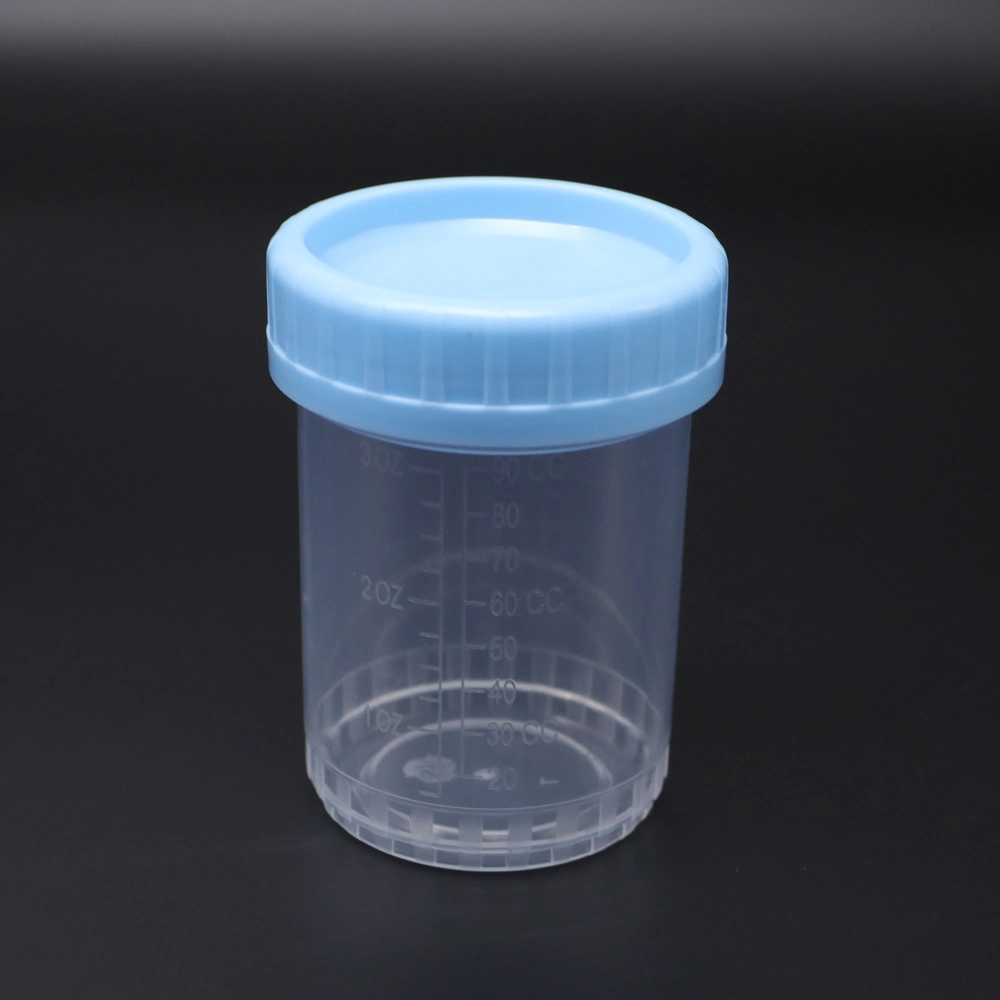 Unicolor Wholesale/Supplier Plastic Test Medical Container with Screw Cap Specimen Collector Urine Collection