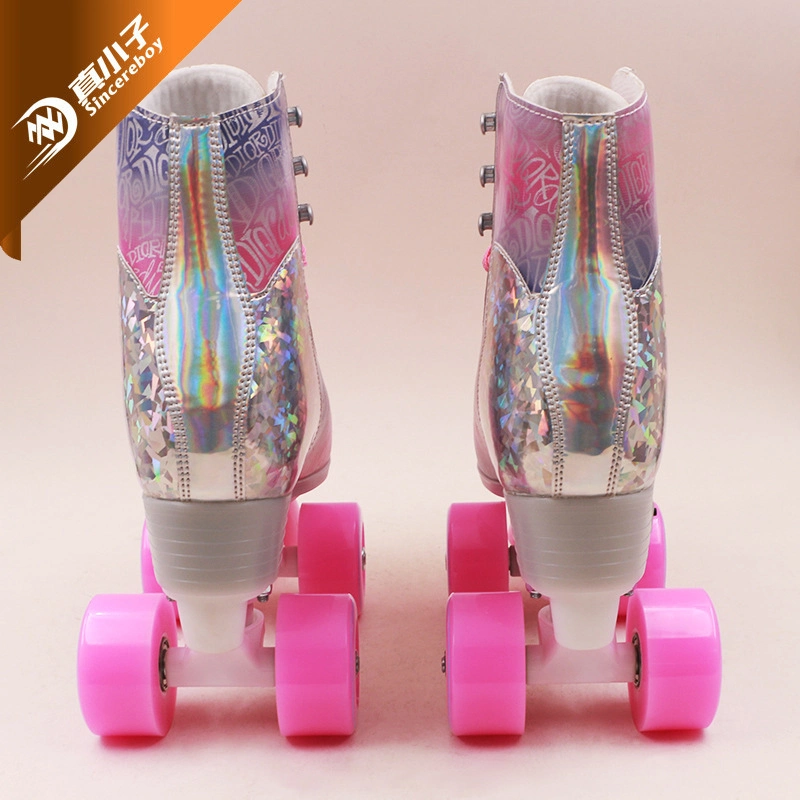 Factory Wholesale/Supplier Double Row Roller Skates Adjustable Quad Roller Skates