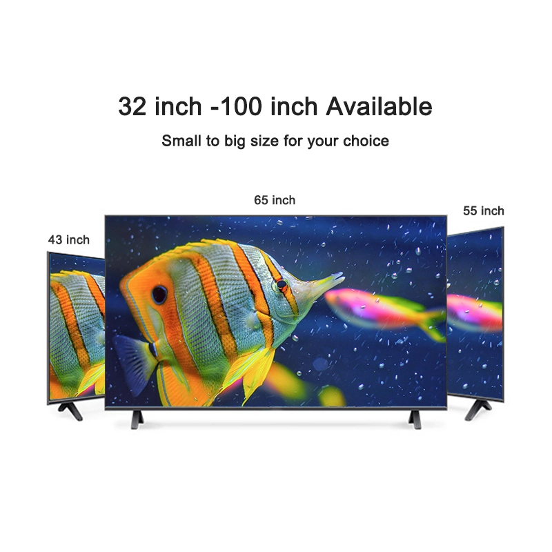 La Chine de haute qualité en usine 4K HD UHD TV LCD écran plat de télévision de gros 75 65 55 43 pouces LED Jeux Android téléviseur intelligent