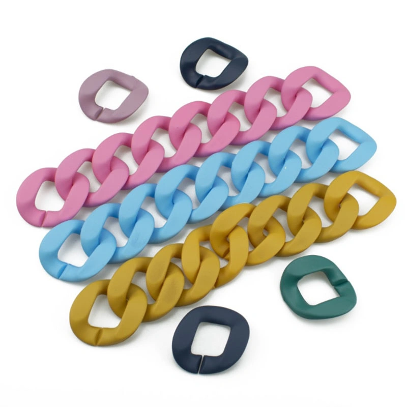 Factory Selling Acrylic Chain Opening Ring Bag Chain Matte Bag Accessories for DIY Jewelry