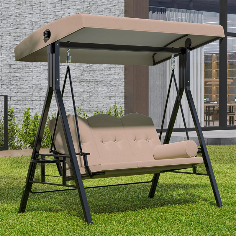 3 Seat Adult Furniture Outdoor Swing Convertible Canopy Garden Swing Chair