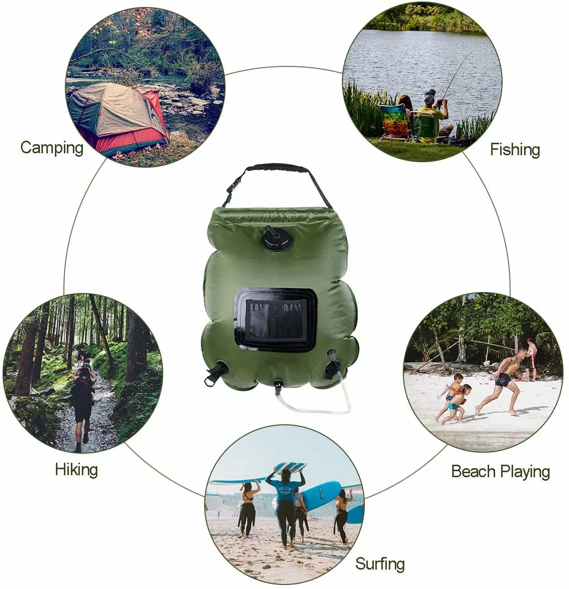 Wholesale/Supplier Solar Heated Shower Bag 20L PVC Portable Outdoor Camping Shower