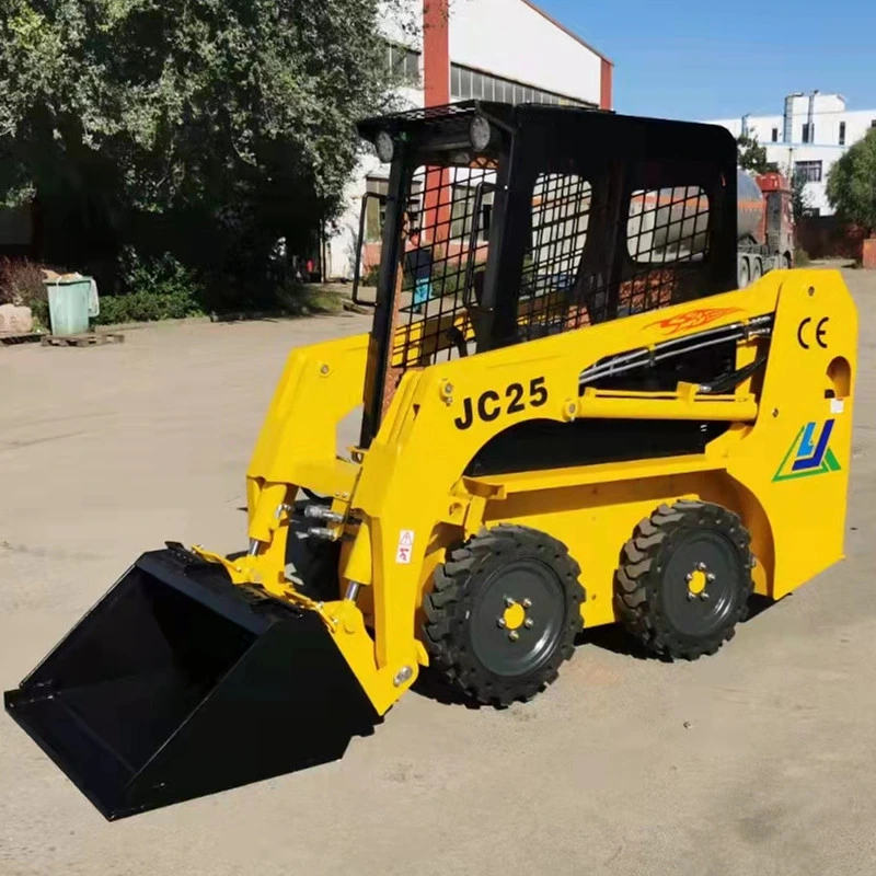 CE New 25HP Wheel Skid Steer Loader with Attachments and Kubota EPA4 Engine