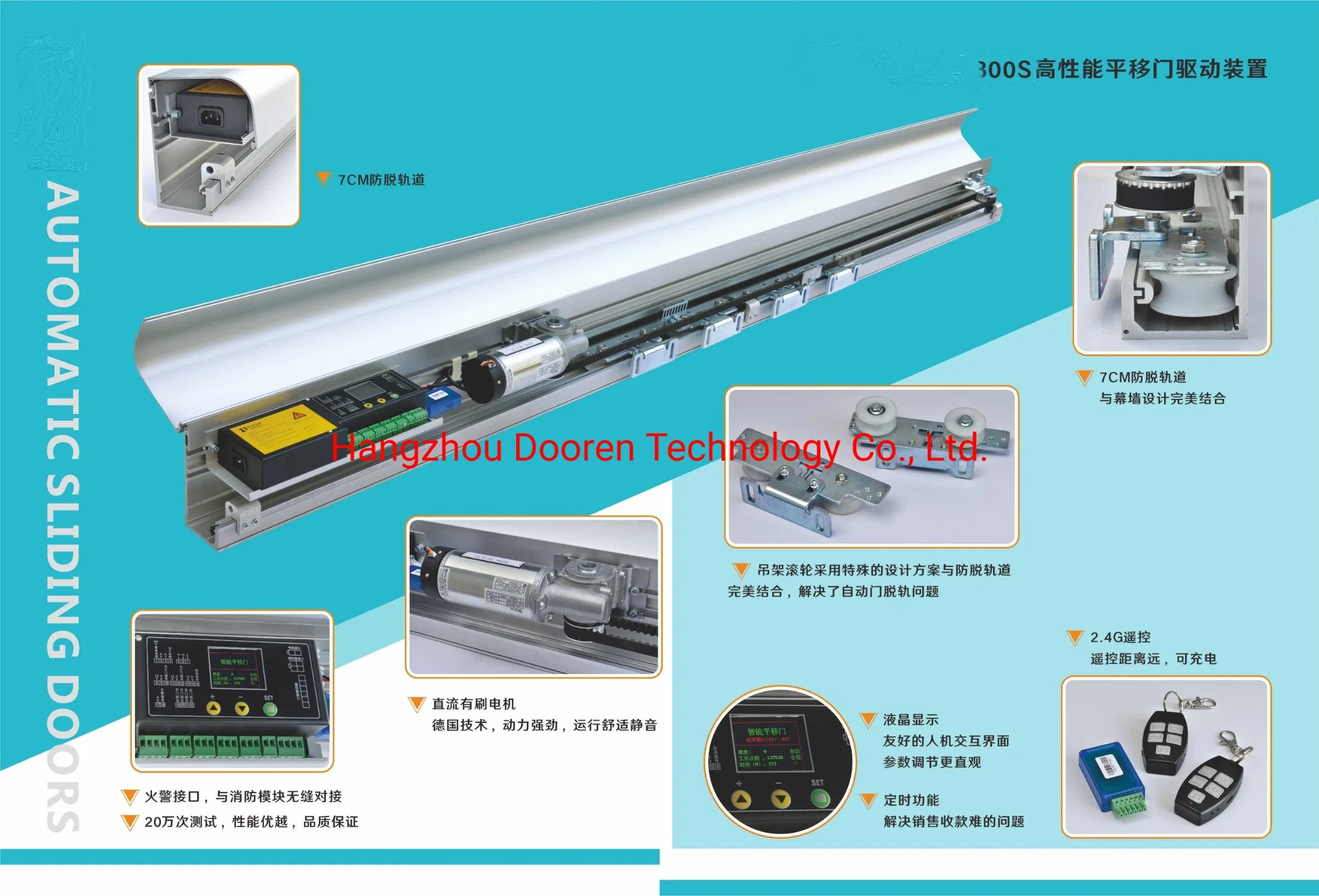 Automatic Sliding Door Operator, Brush Motor Type Automatic Door Opener