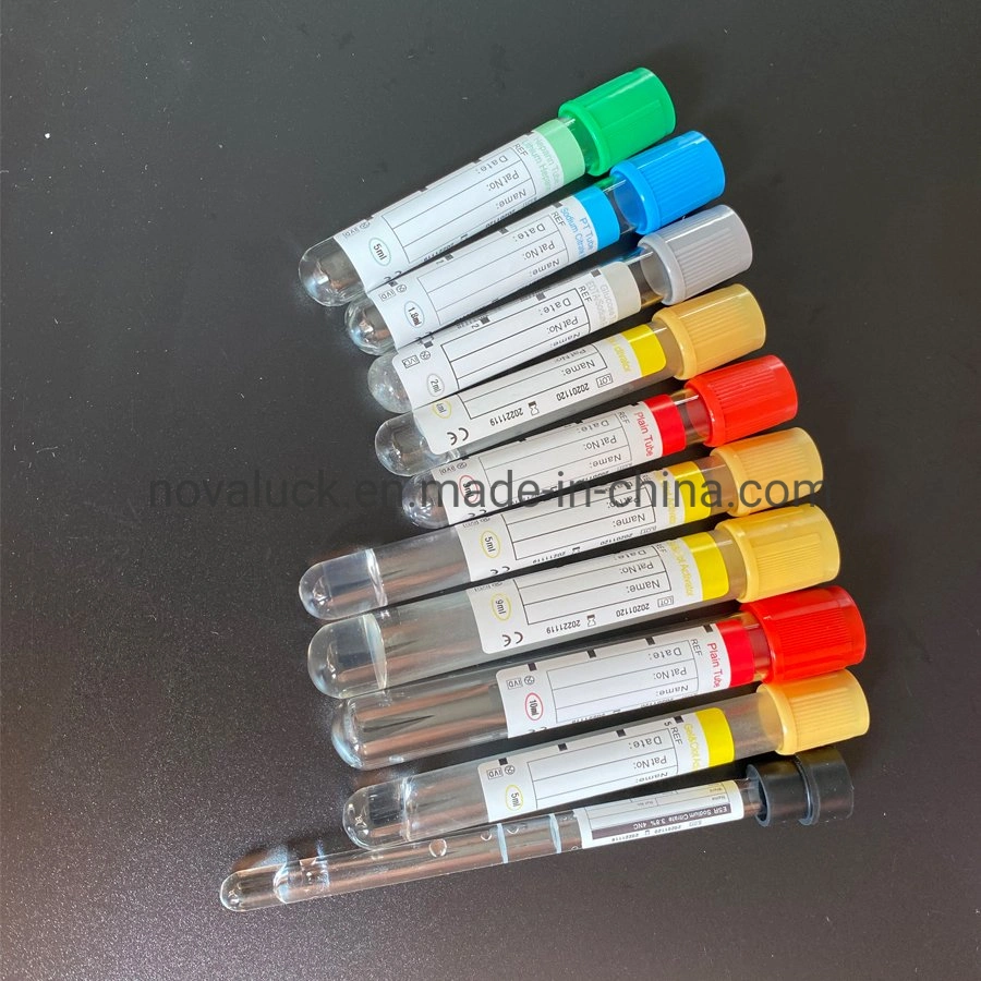 Disposable Medical Plain Red Cap Pet Vacuum Blood Collection Tube