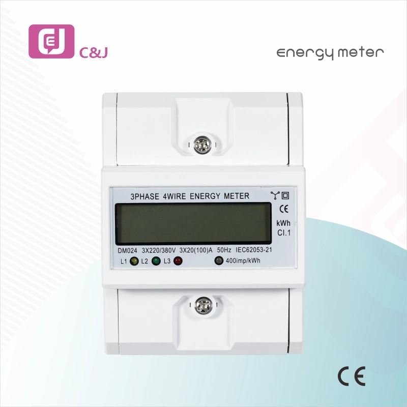 Hot Sale 3 Phase 4 Wire Smart DIN Rail Digital Electronic Energy Meter