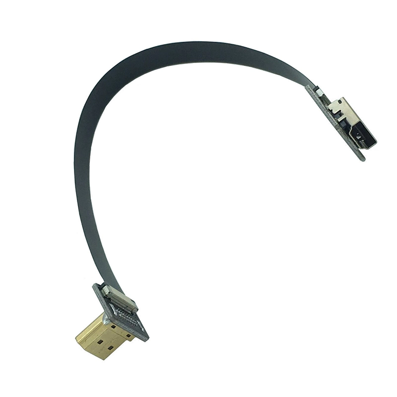 Fpv 90 Degree up Angle HDMI Type a Male to HDMI Female HDTV Flat Cable