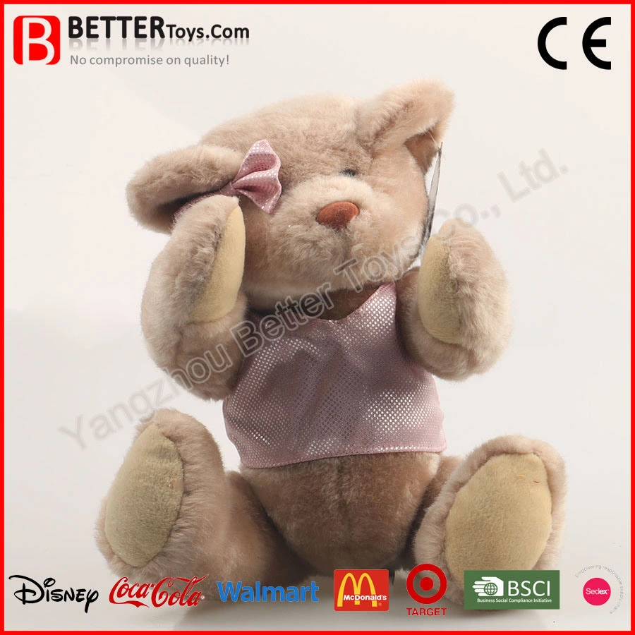 China Manufacturer Singing Stuffed Teddy Bear in Skirt Plush Toy