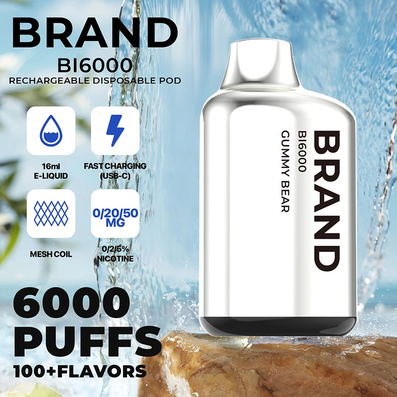 Hidi OEM ODM Private Brand White Label Rechargeable 12 Flavors 6000 Puff Vape	E Cigarette Atomizer