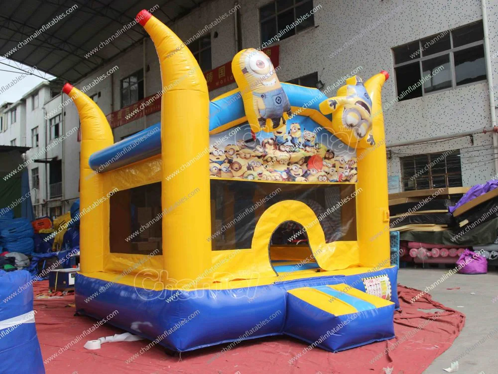 Casa de rebote de Minions Castillo Hinchables saltando bouncer para niños Chb1350