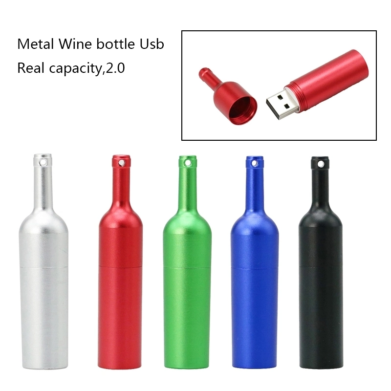 Bouteille de vin des prix de gros d'usine Stick USB Flash Drive Pendrive