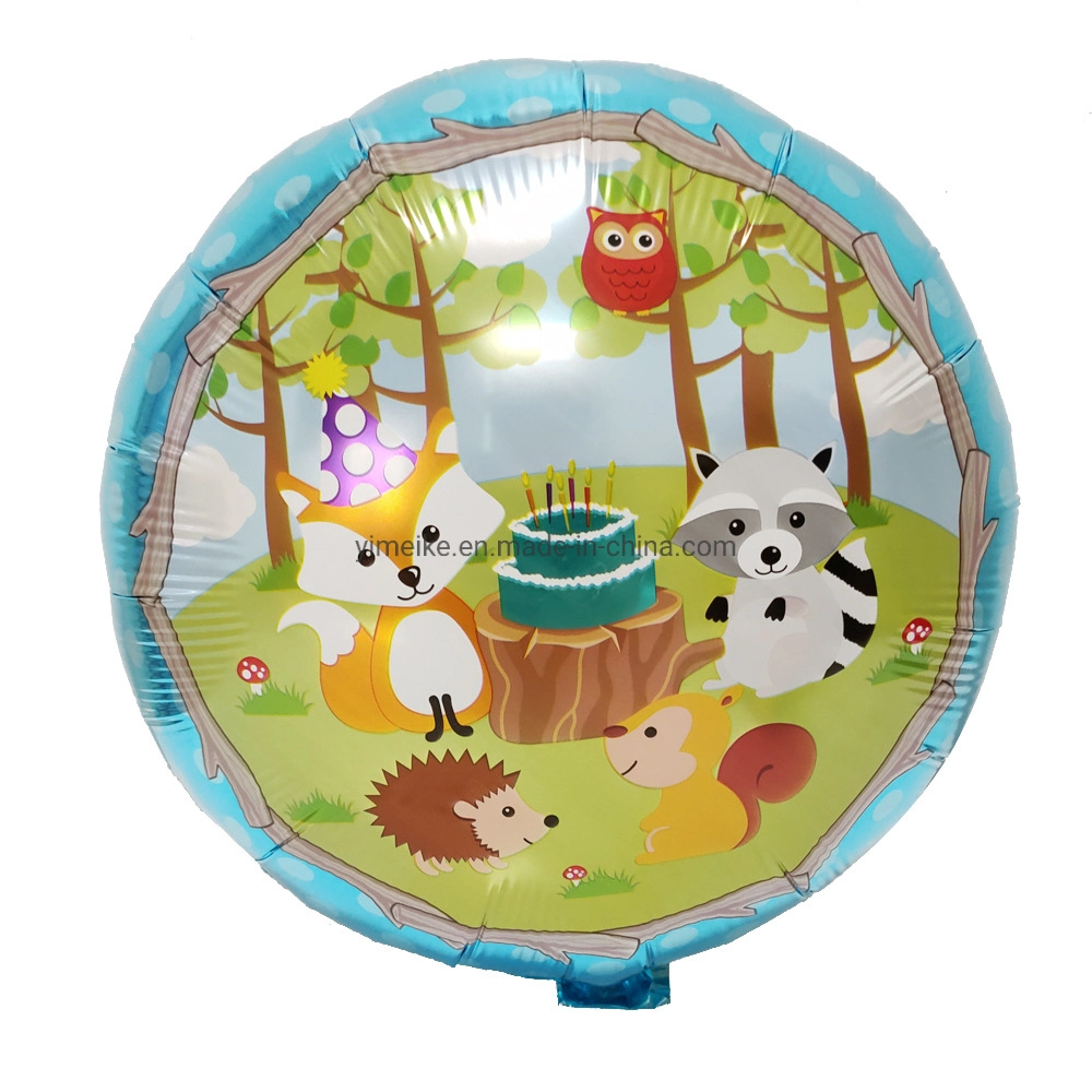 New Jungle Animal Foil Balloon Cartoon Fox Squirrel Party Birthday Decoration