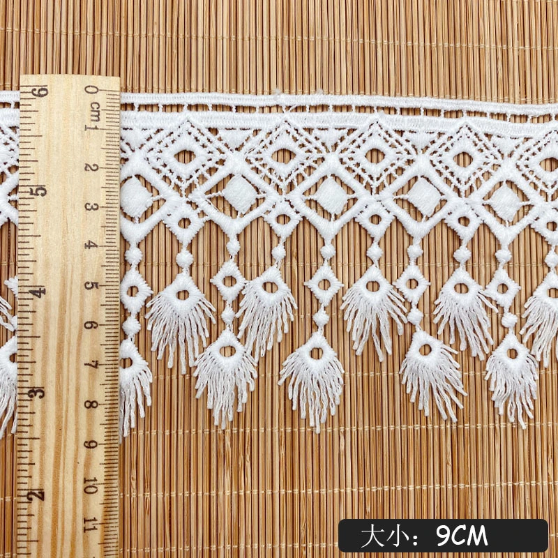 Milk Silk Lace Side Bar Code Must Be Fan-Shaped Hollow Square Garment Accessories Hanging Lace