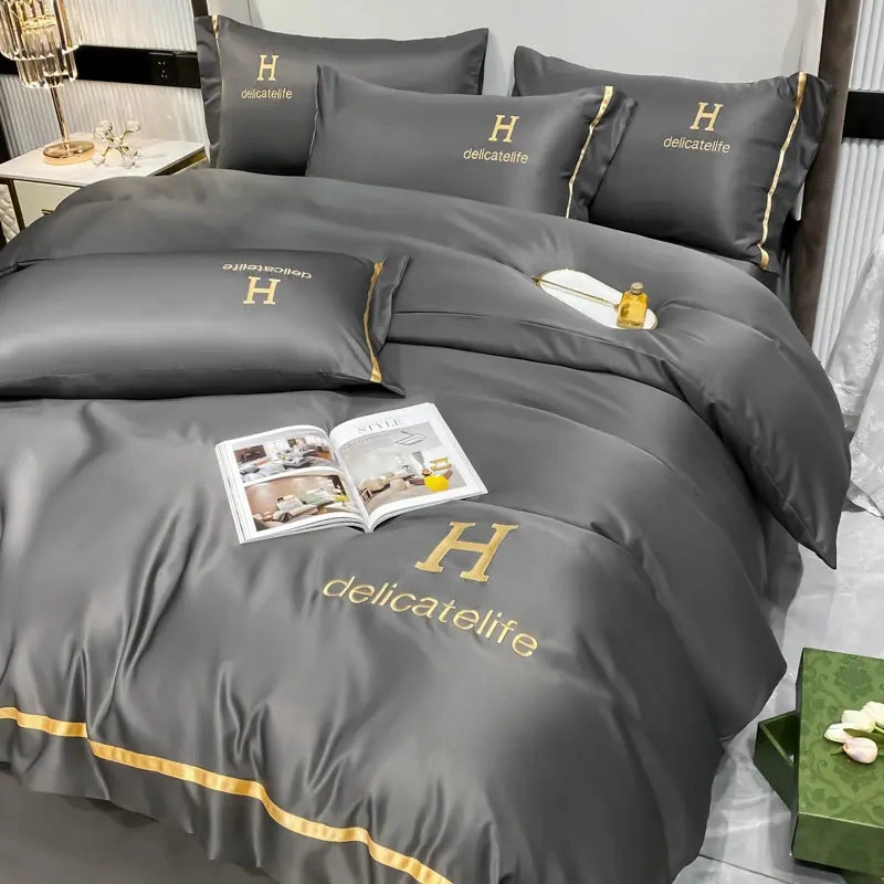 Factory 100% Egyptian Cotton 500tc with Dubai Hotel Sets Hot Good Quantity Bed Sheet Material Cheap Price