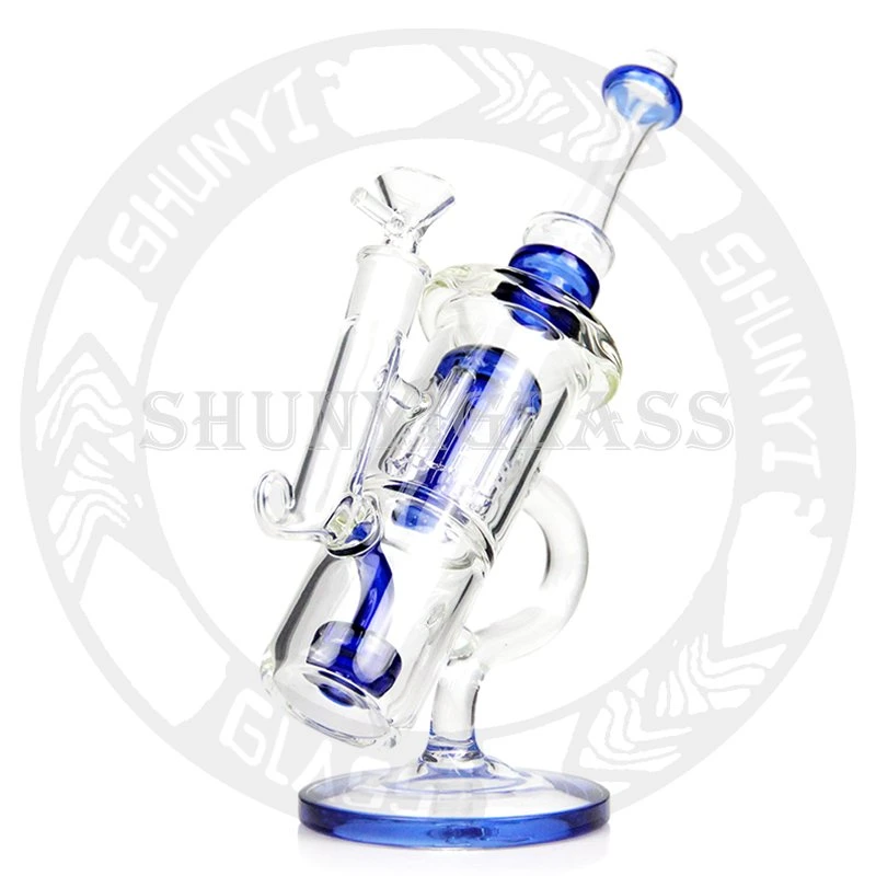 Hotsale 6-Arm Baum Matrx PERC DAB Rig Recycler Glas Rauchen Geschenk Wasserpfeife