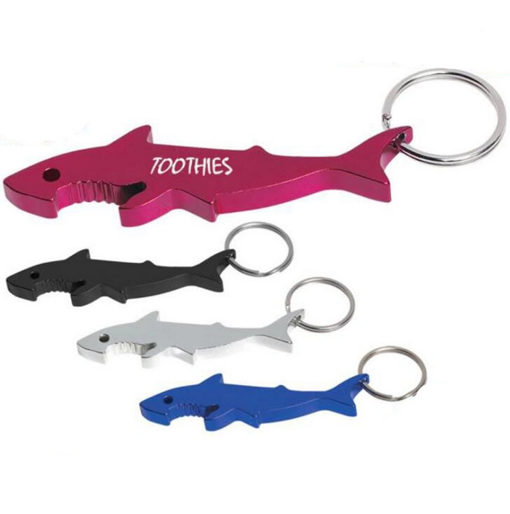 Shark Shape Bottle Opener with Key Chain with OEM Brand