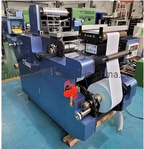 Automatic Blank Label Printing Paper Rotary Die Cutting Slitting Rewinding Machine Auto Film Sticker Roll Die Cutter Slitter Rewinder Machine