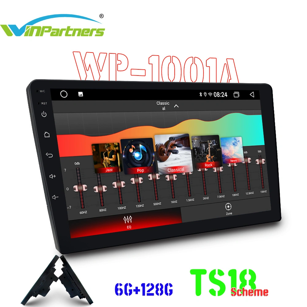 6g+128g de 10 pulgadas, todo-en-uno GPS de la máquina 8-Core estéreo para coche MP5 Player Android Wp1001A