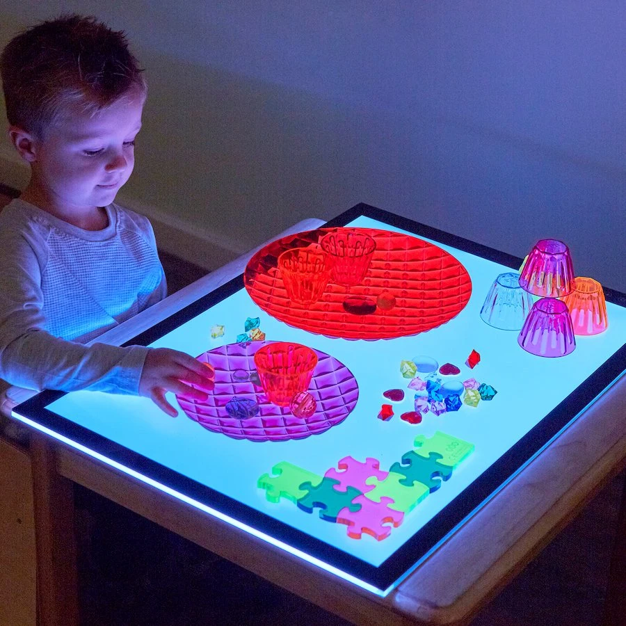 2023 Spring New Indoor Kids Drawing Toy RGB Multi Color LED Light Board A4 A3