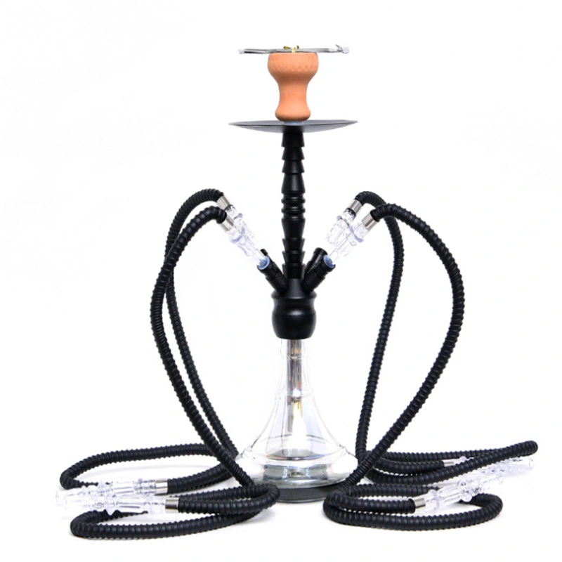 Design exclusivo China Hookah Shisha portátil de luxo com 4 tubo de borracha