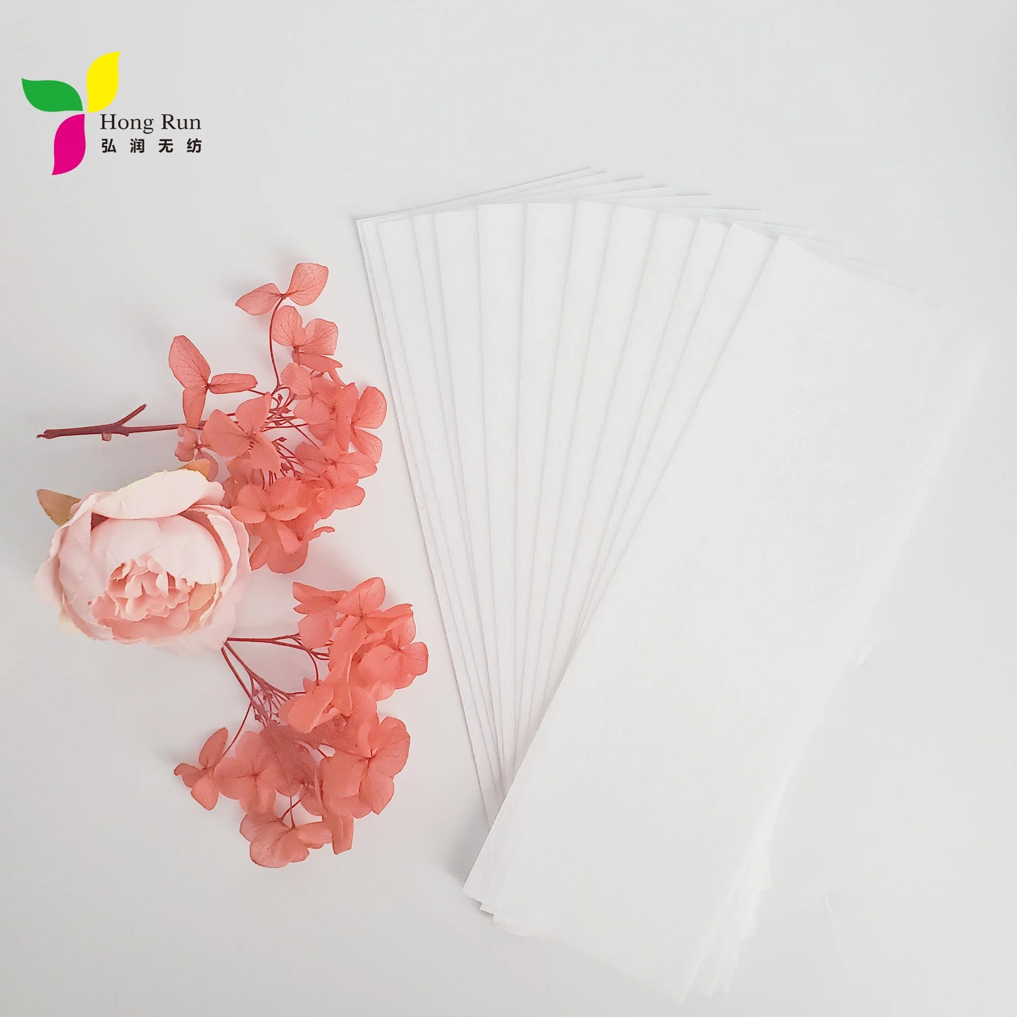 100 PCS 7*20cm 90gsm Wholesale papel Depilatorio no tejido Cera desechable Papel para eliminar el vello de tiras