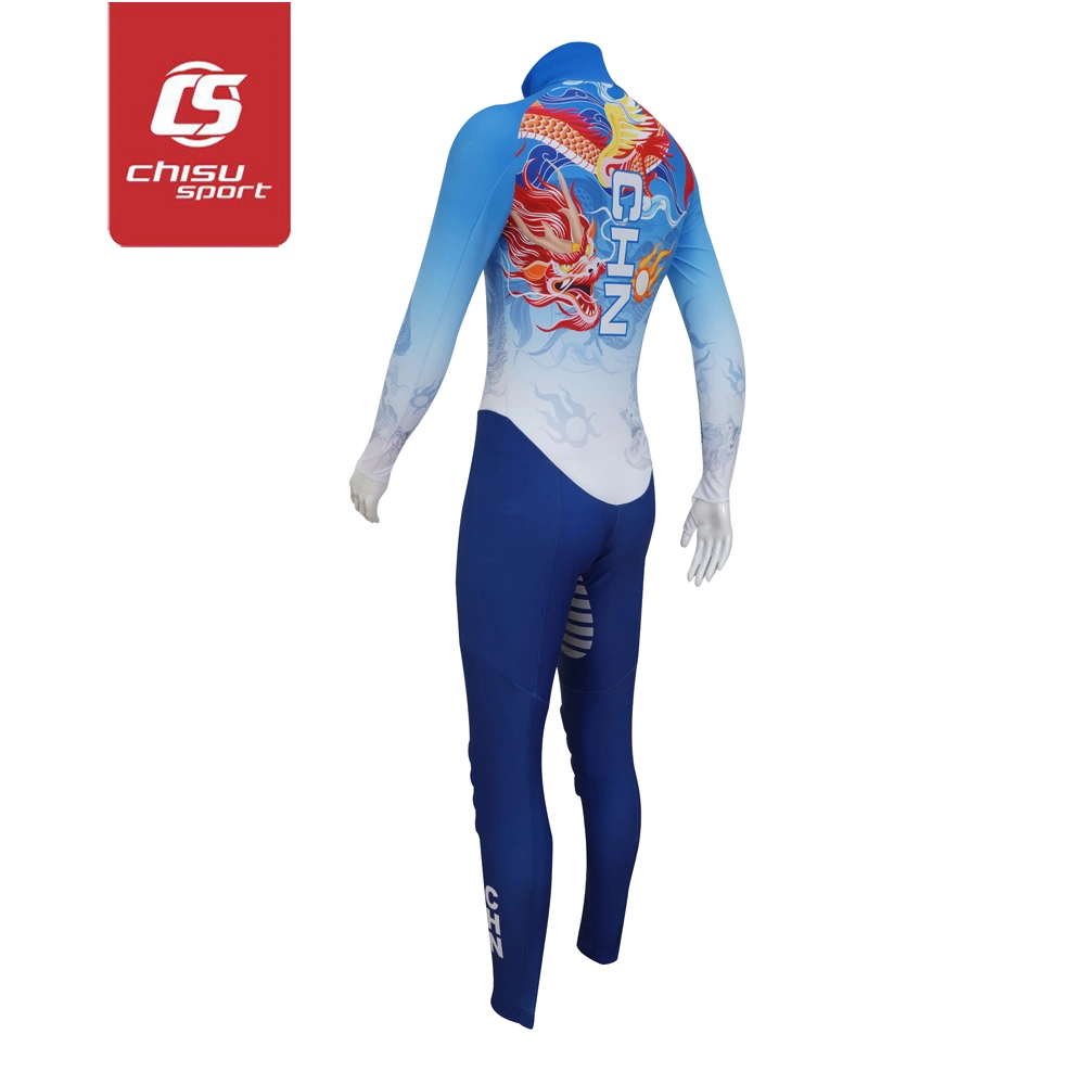 Vestuário de pista curto à prova de água e respirável 2023 Custom Sportswear para competição Fato patinador Ice Speed