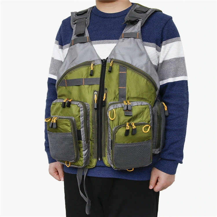 New Design OEM Outdoor Climbing Riding Hunting Multi Pocket Warm Fish Hiking Vest for Men