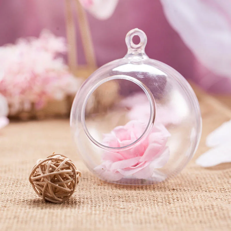 9cm Open Round Ball DIY Clear Fillable Plastic Christmas Ball & Tree Ornaments Craft Christmas Ball
