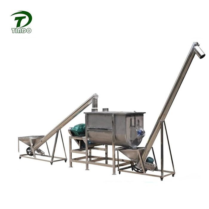 Horizontal Ribbon Blender Mixer Powder Mixing Machine 100 Kg Stainless Steel Double Helical Mixer