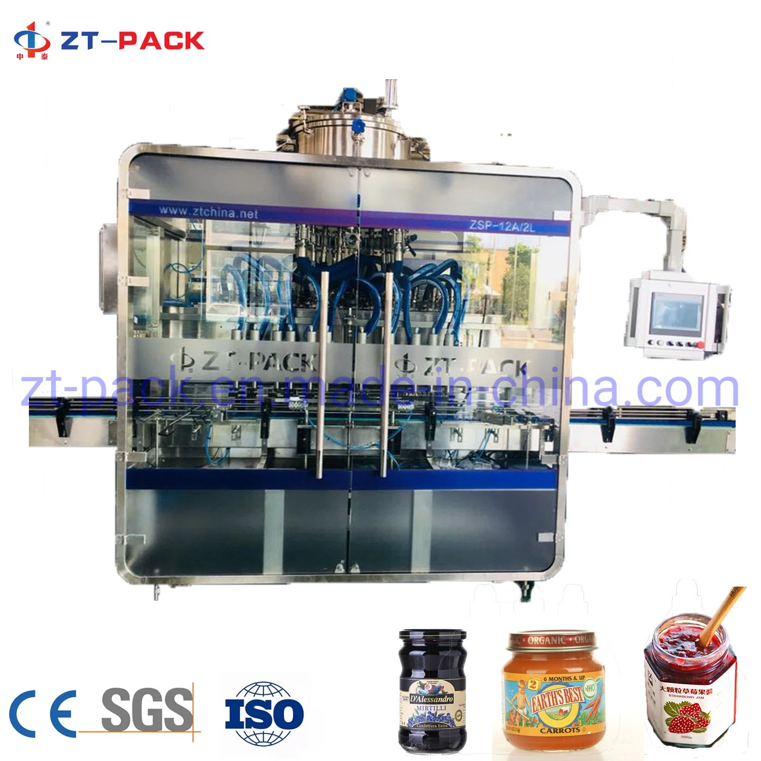 High Accuracy Automatic High Viscosity Piston Liquid Filling Machine Automatic Liquid Piston Filler for Filling Honey